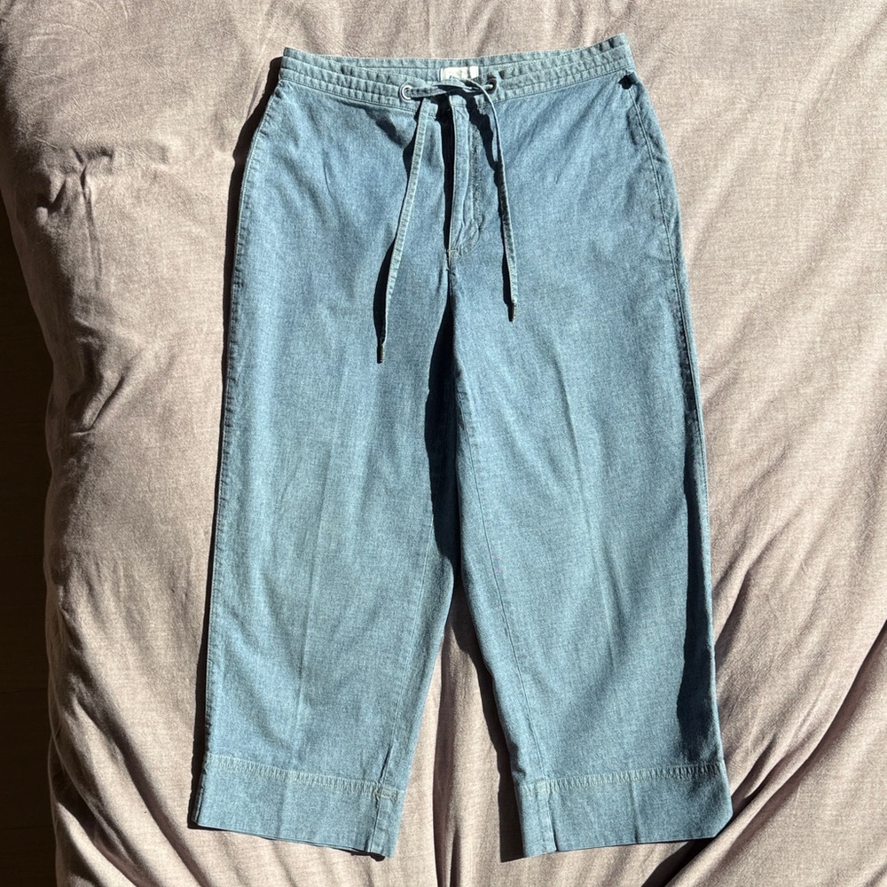 Vintage Liz Claiborne “Tabitha” Cropped Chambray Pants - 6 petite